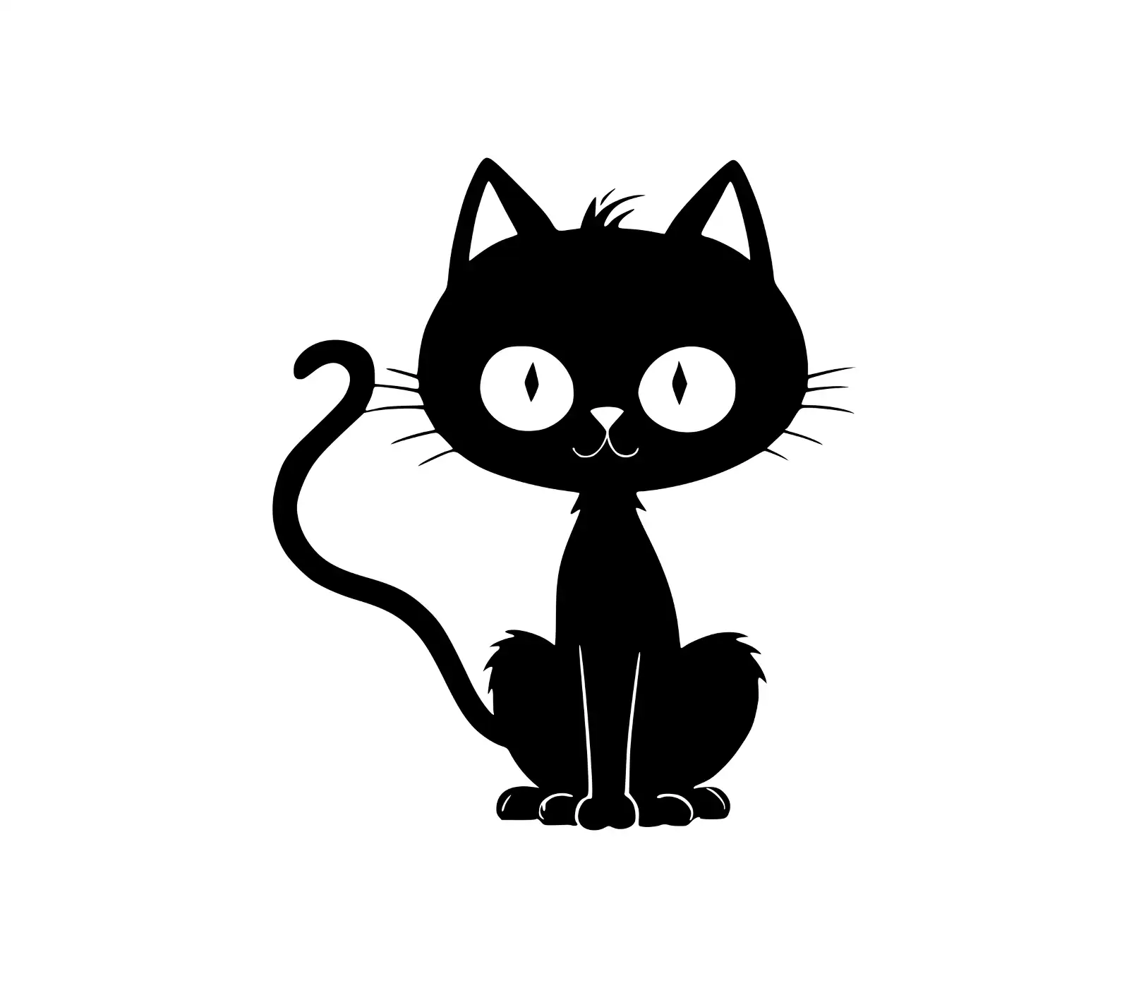 Black Cat SVG: Cute & Spooky Vector for Crafts