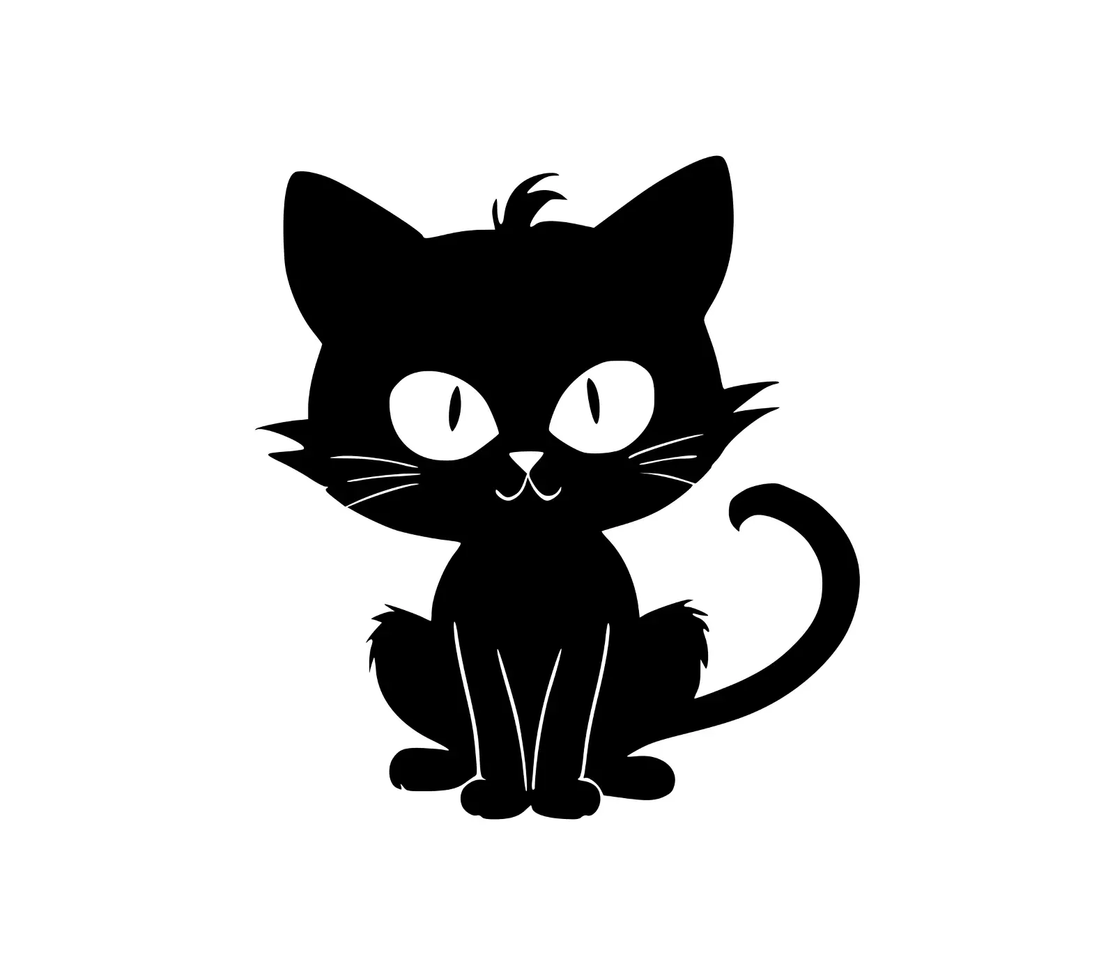 Cute Black Cat SVG: Halloween & Cat Mom Design Asset