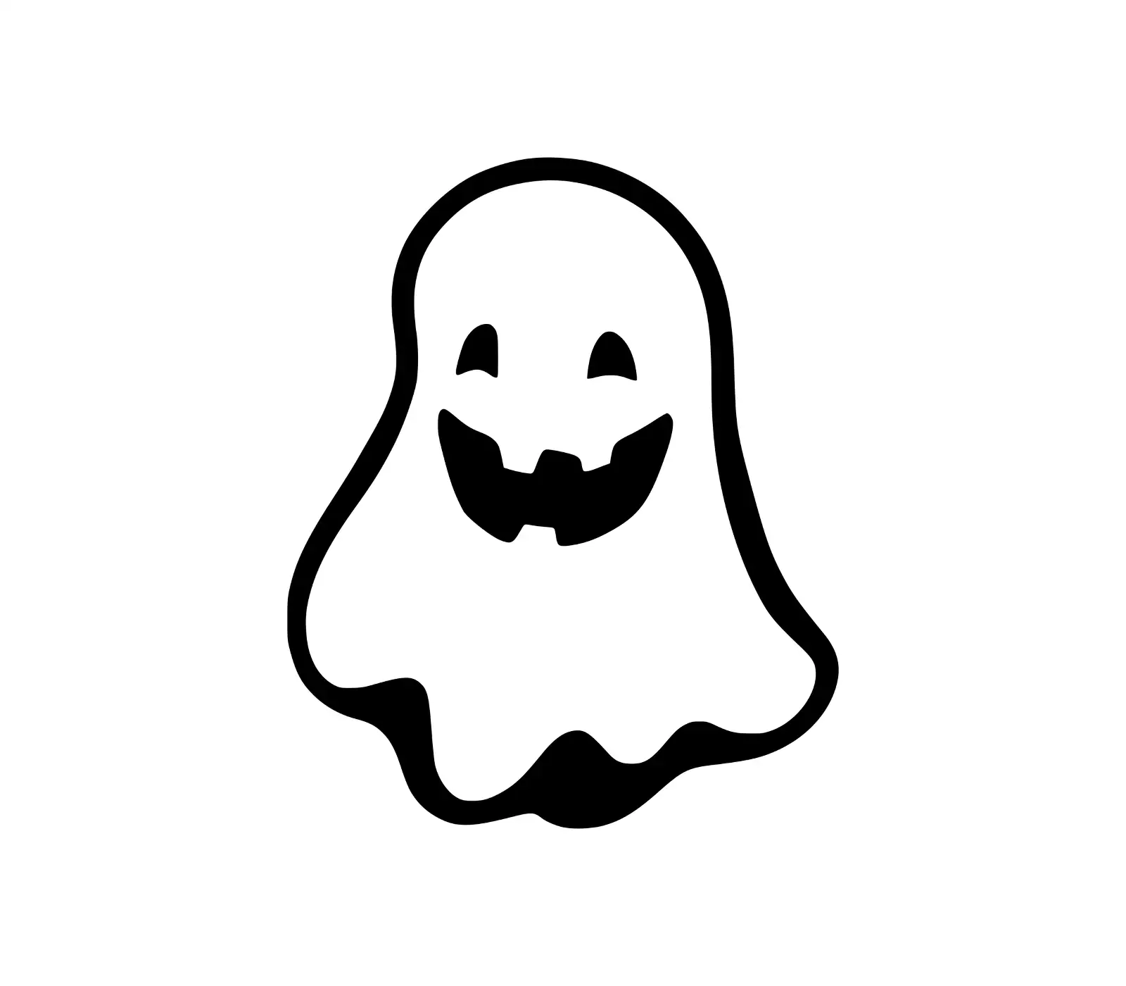 Cute Ghost Face SVG | Free Halloween Vector Graphic