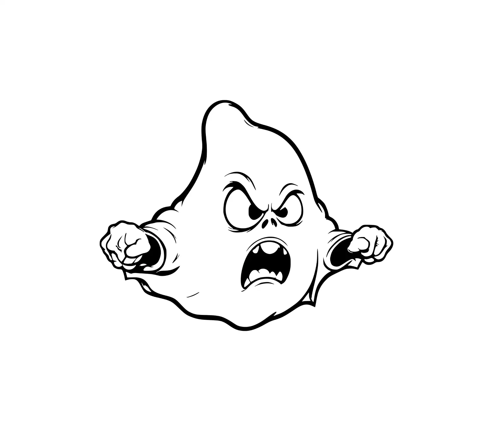 Angry Ghost SVG | Cute Halloween Digital Design