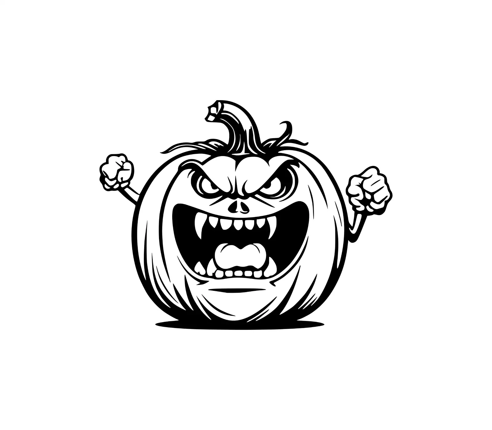 Angry Pumpkin Face SVG | Free Halloween Design