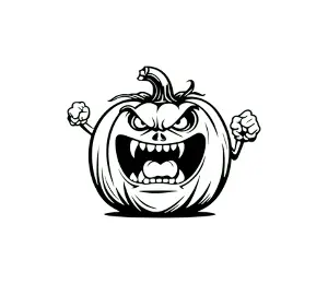 Download Angry Pumpkin Face SVG | Free Halloween Pumpkin Design for Crafters and Decorators