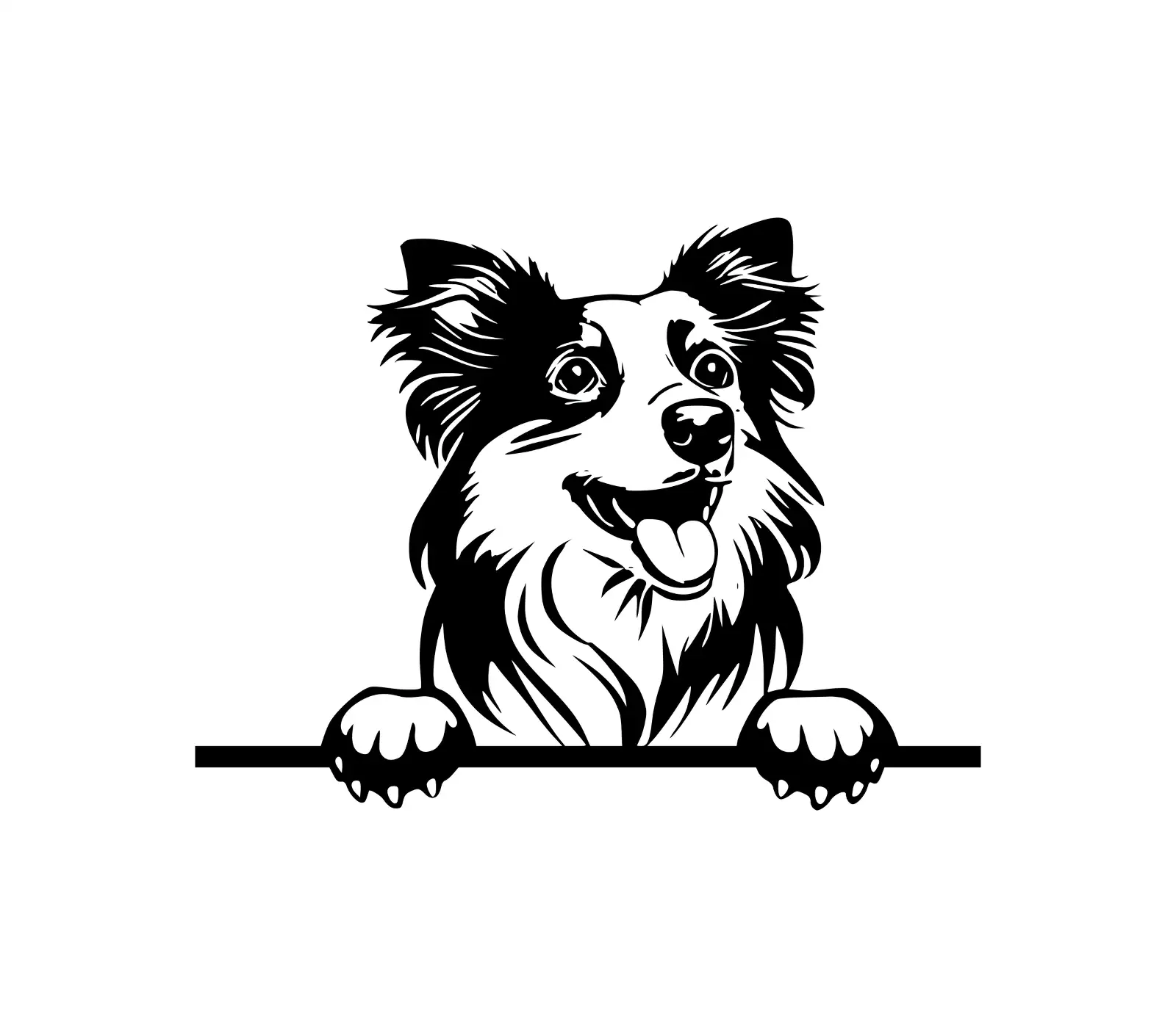 Australian Shepherd Peeking Dog SVG | Digital Download