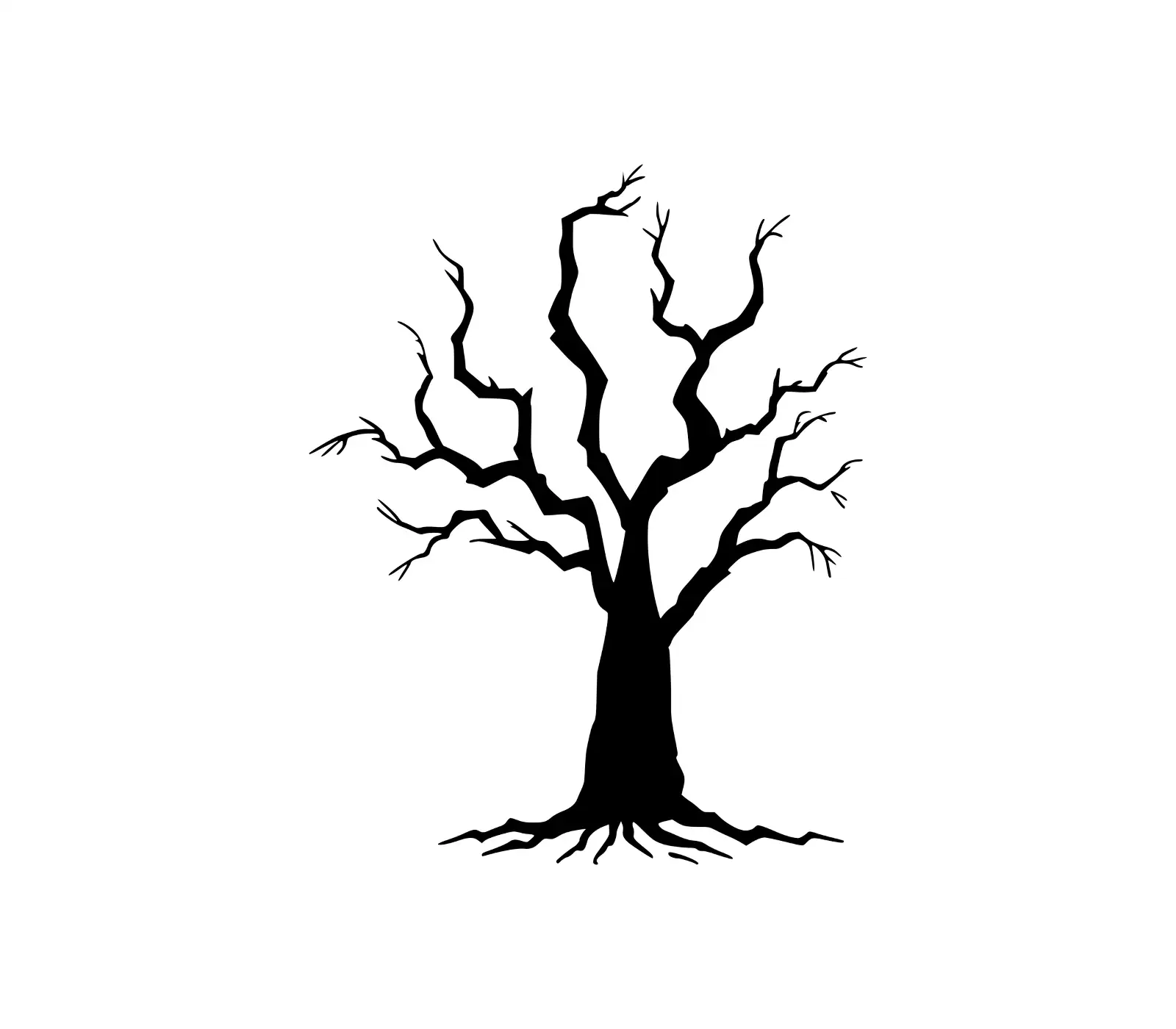 Dreaming Tree SVG Silhouette | Gothic Vector Art