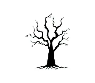 Download Enchanting Bare Dreaming Tree SVG Silhouette: Gothic-Inspired Vector Art for Creative Projects