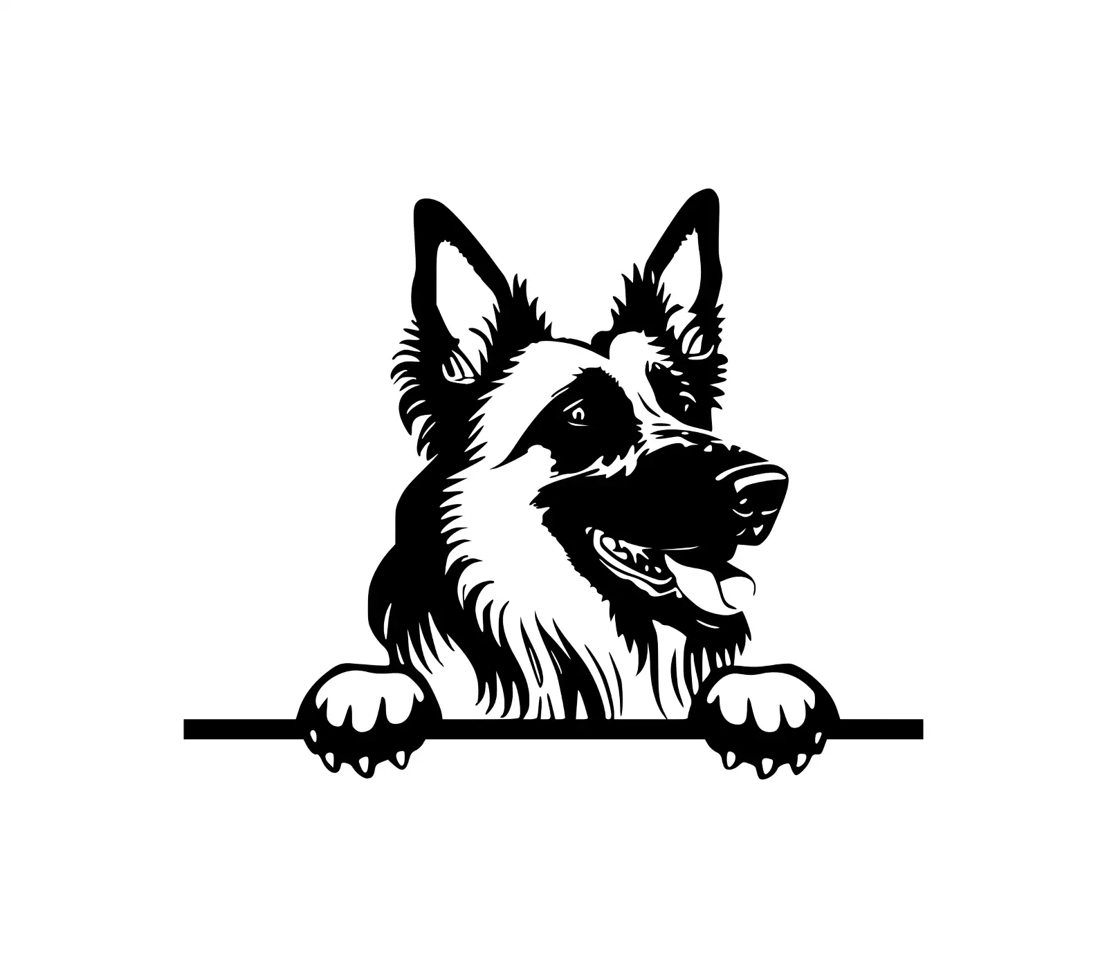 Belgian Tervuren Dog SVG Silhouette | Digital Download