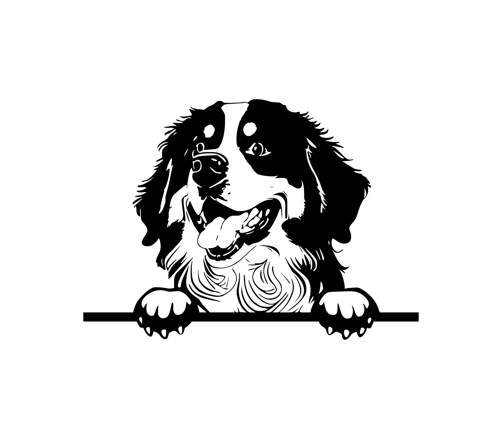 Bernese Mountain Dog Peeking SVG | Digital Download