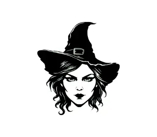 Download Bewitching Witch Portrait SVG | Halloween Vector Art for Crafts, Decor & Digital Projects