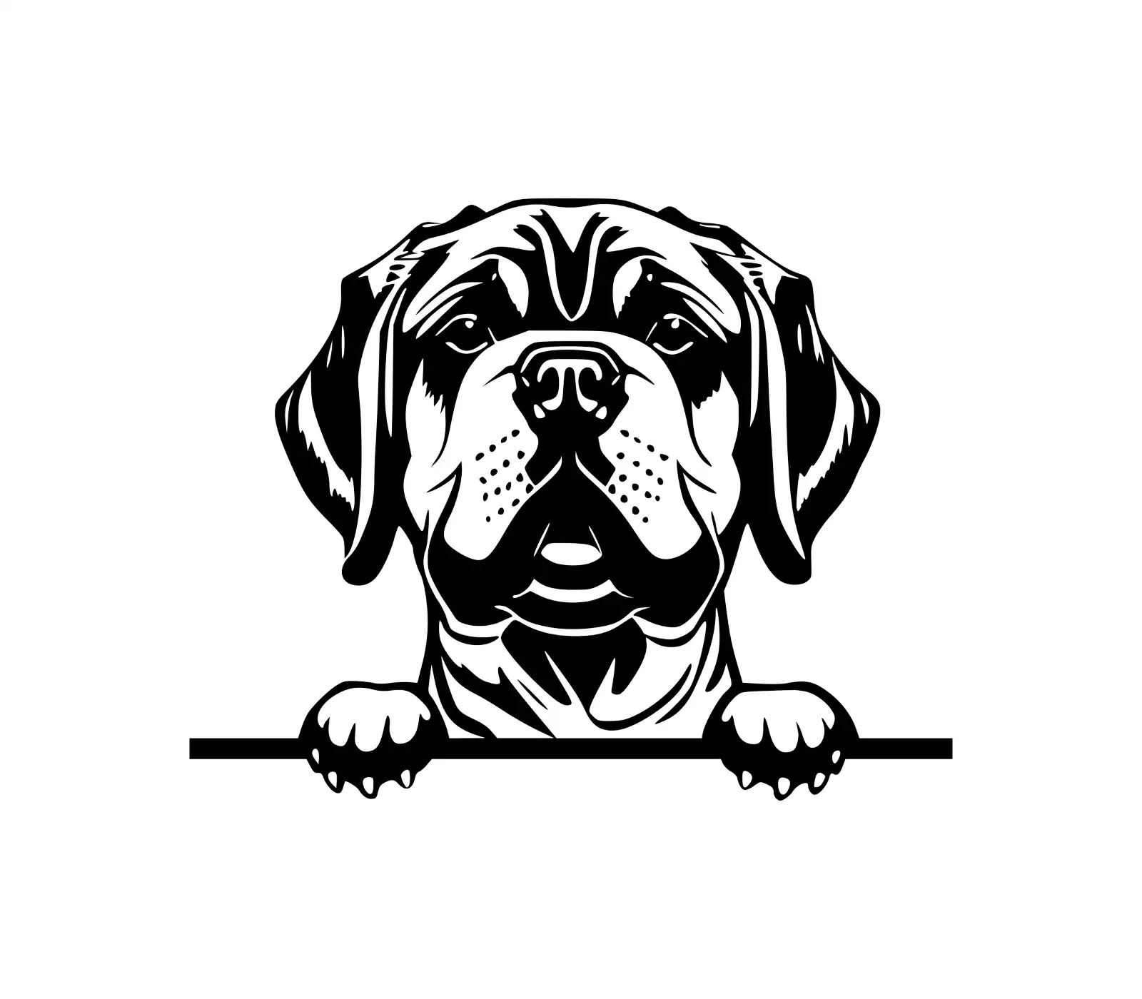 Cane Corso Peeking Dog SVG | Digital Download