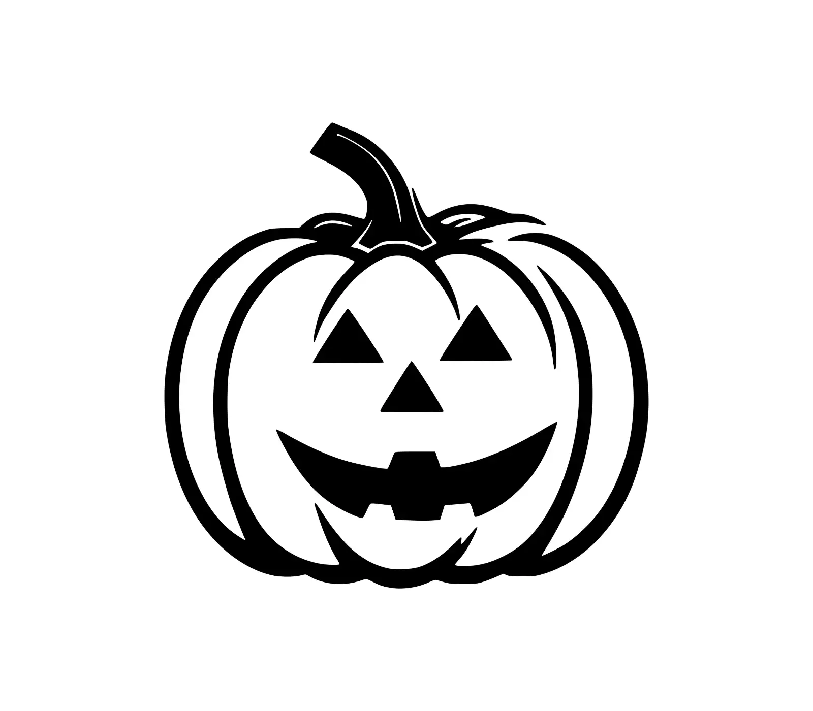 Free Pumpkin SVG: Halloween Jack-o'-Lantern Face Design