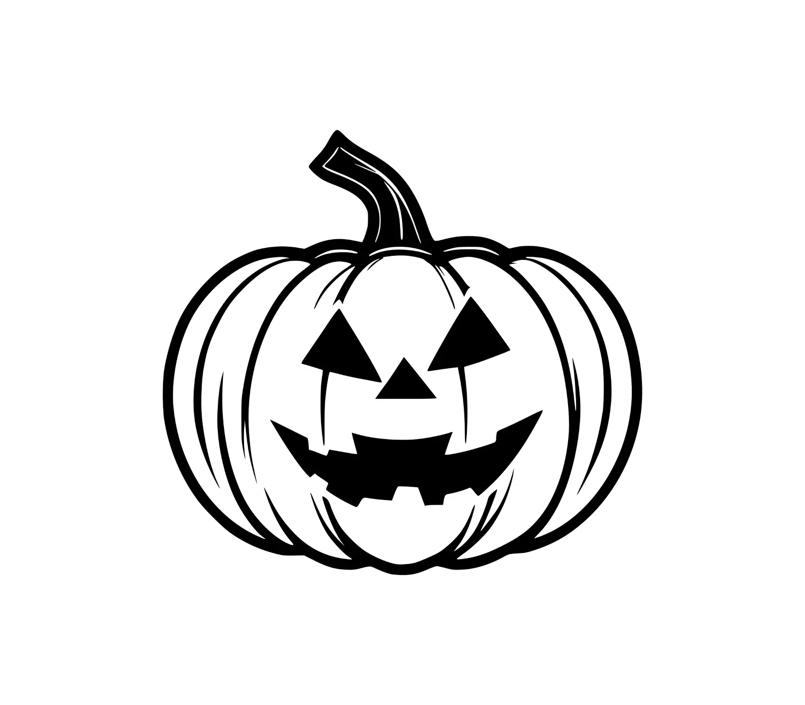 Free Pumpkin SVG: Halloween Jack-o'-Lantern Face Design