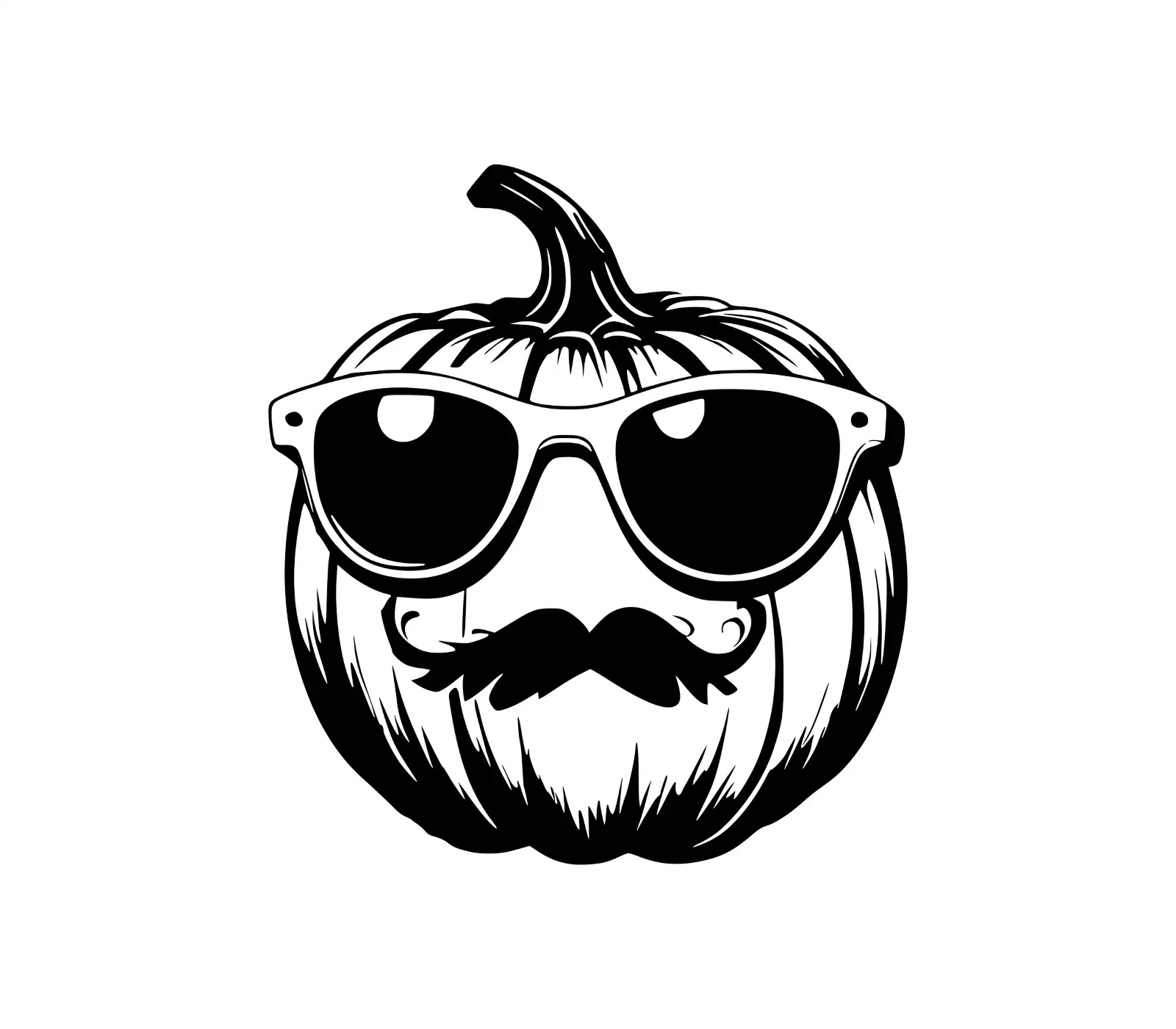 Cool Pumpkin SVG with Sunglasses | Halloween Face Design