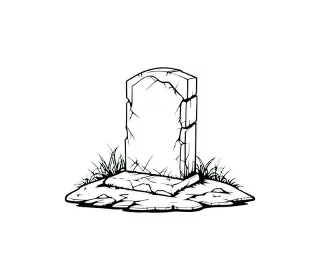 Download Cracked Tombstone RIP SVG | Graveyard Vector Graphic for Halloween Decor, Gothic Art & Crafts