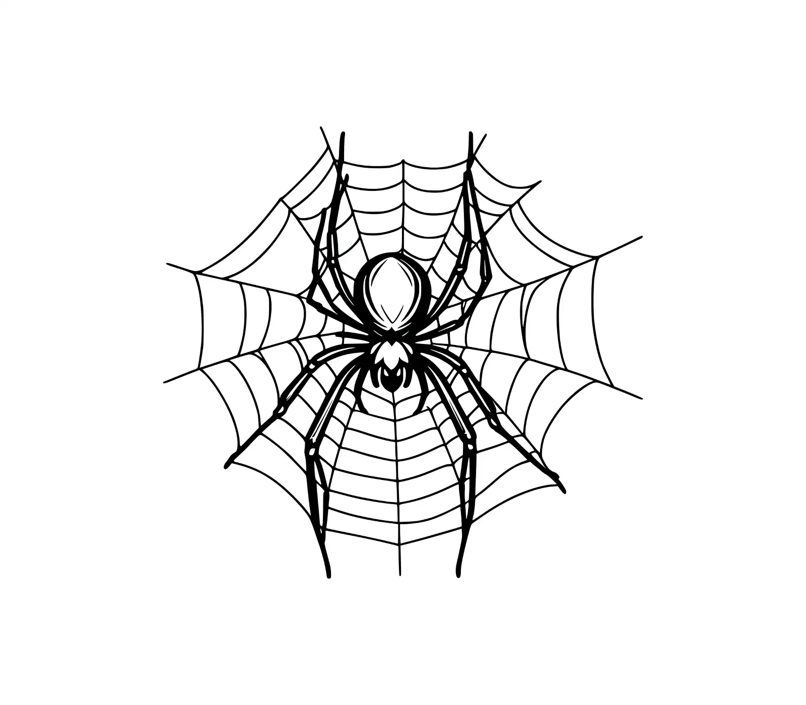 Menacing Spider Web SVG | Halloween Spider Vector