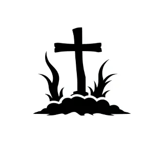 Download Cross Tombstone SVG: Versatile Graveyard Silhouette for Memorial, Halloween, and Gothic Designs