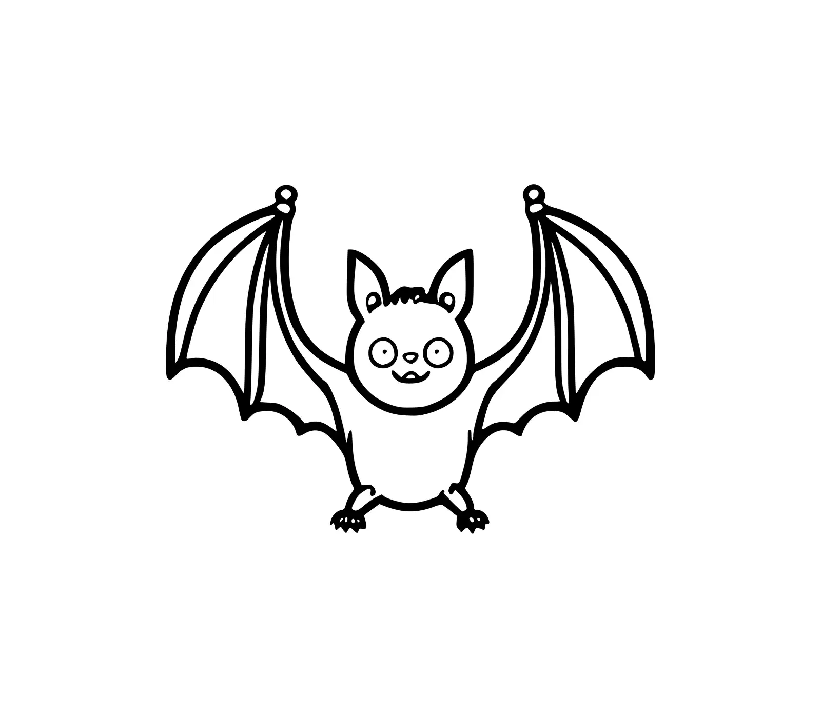 Cute Bat SVG for Halloween Cricut & Silhouette Crafts