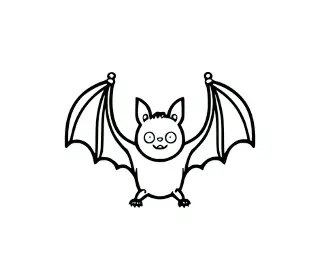 Download Adorable Bat SVG: Perfect for Halloween Crafts, Cricut & Silhouette Projects - Cute Flying Mammal Vector Design