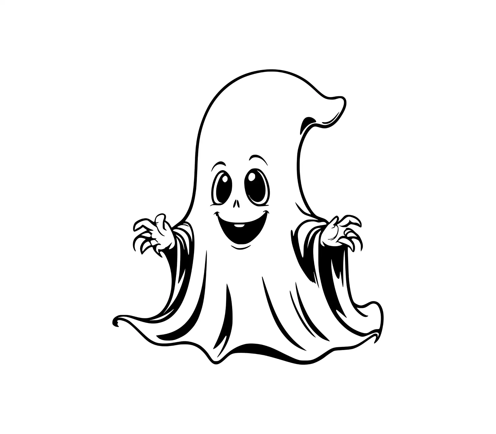 Cute Ghost SVG | Halloween Silhouette | Free Download