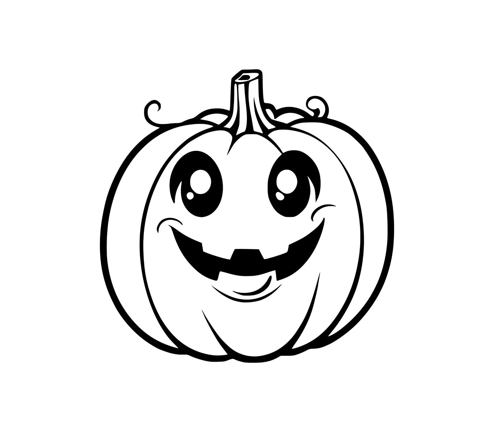 Cute Pumpkin SVG Free | Halloween Face Design