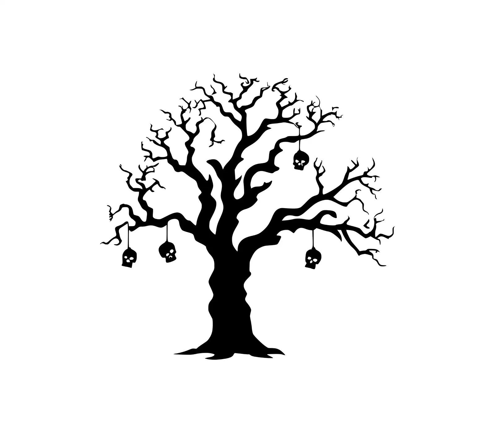 Dreaming Tree SVG: Spooky Halloween Silhouette Design