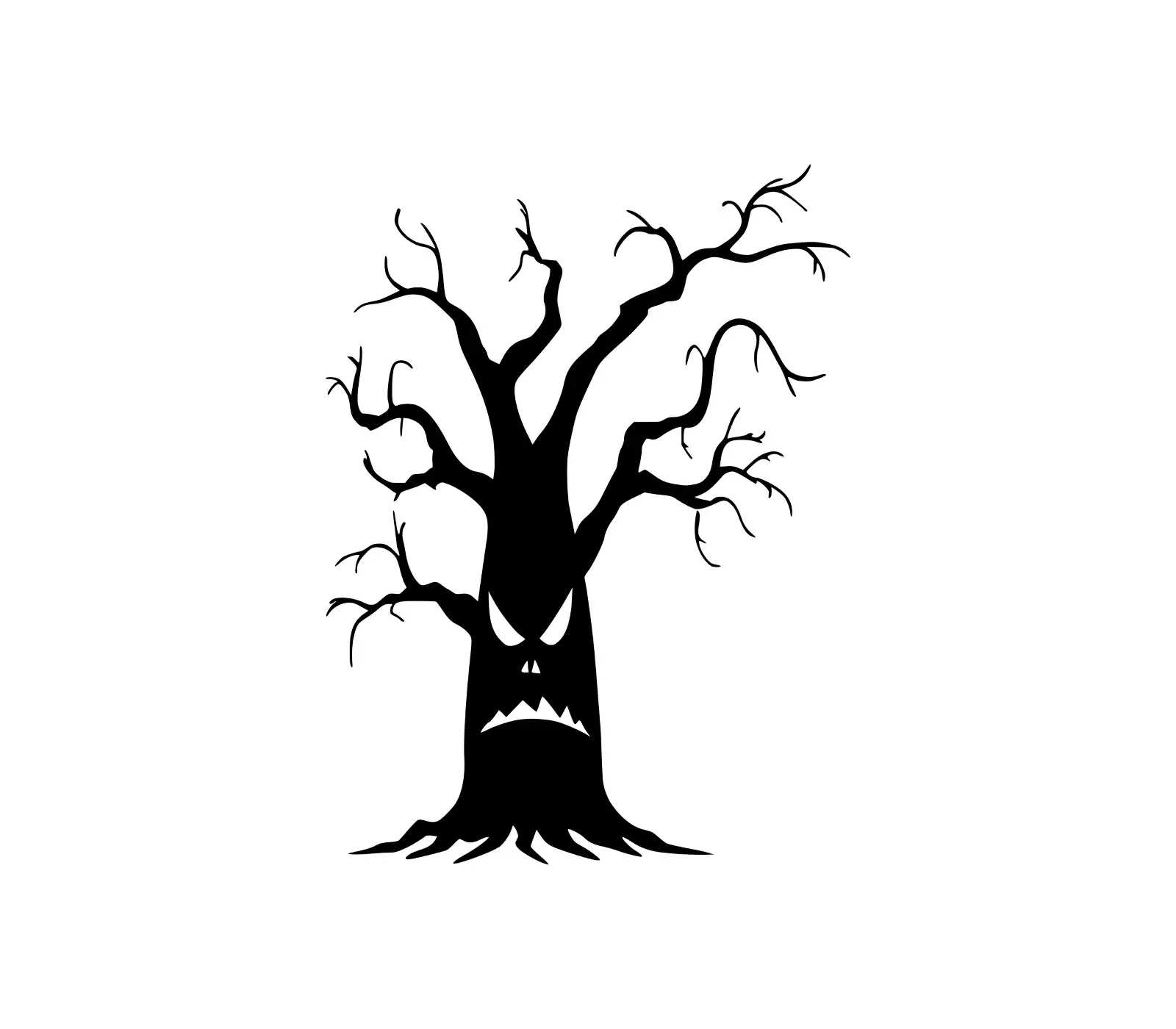 Eerie Dreaming Tree SVG | Halloween Silhouette Design