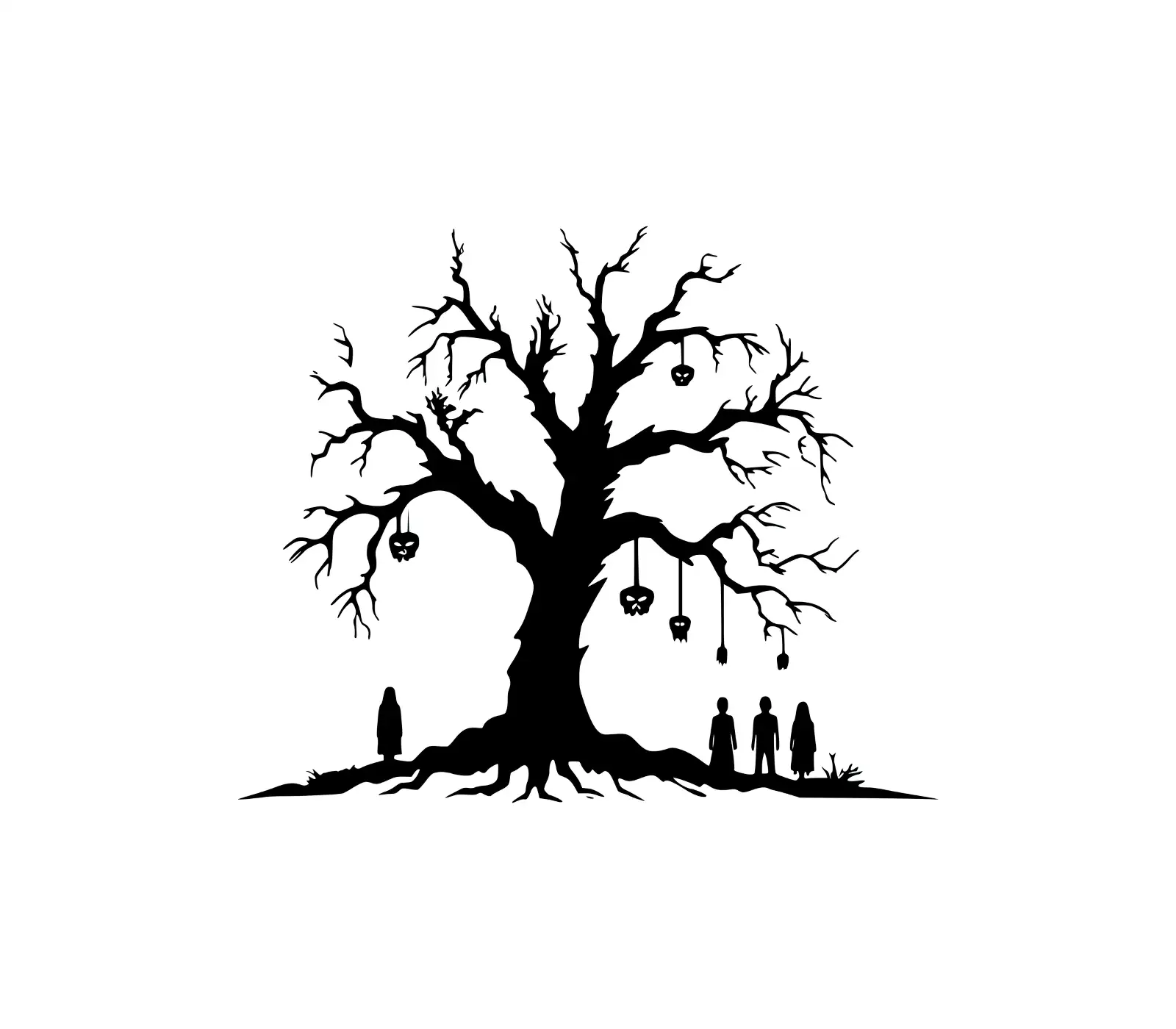 Eerie Halloween Tree SVG | Spooky Dreaming Tree Design