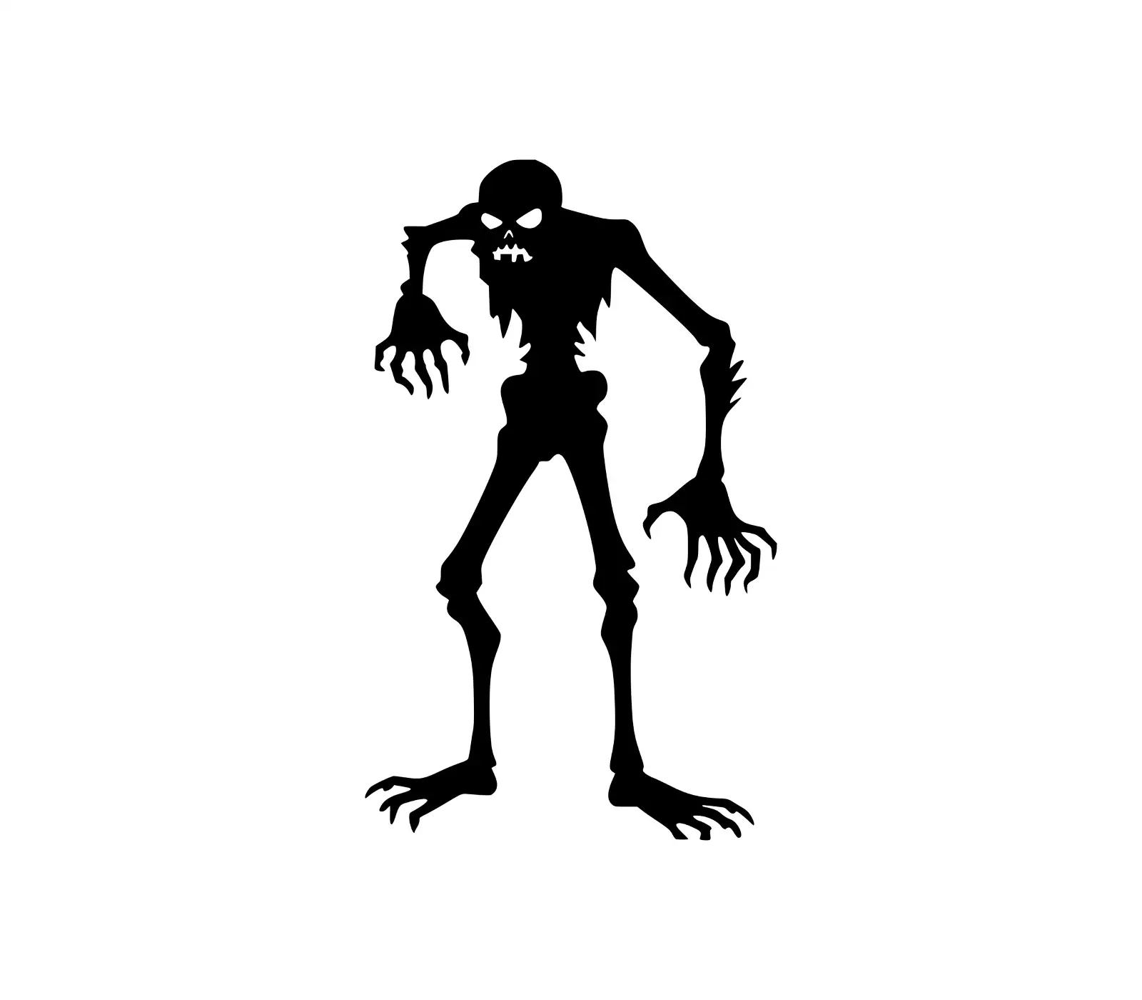 Halloween Zombie Silhouette SVG | Spooky Vector Art