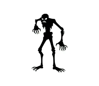 Download Eerie Halloween Zombie Silhouette SVG: Spooky Vector Art for Haunting Designs