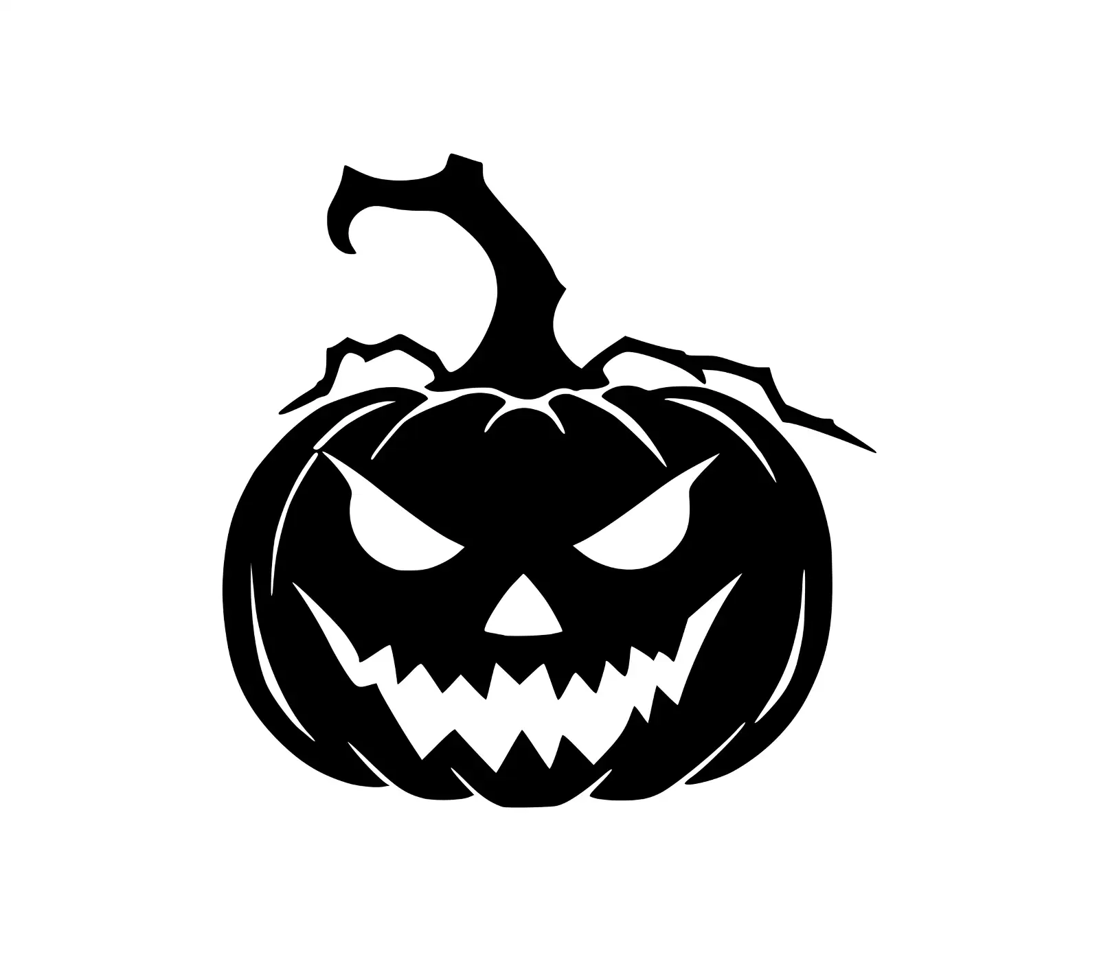 Free Spooky Halloween Pumpkin SVG | Scary Face Design