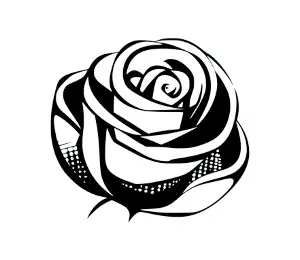 Download Elegant Black Rose SVG Silhouette | Free Simple Rose Design for Cricut & Silhouette Crafts