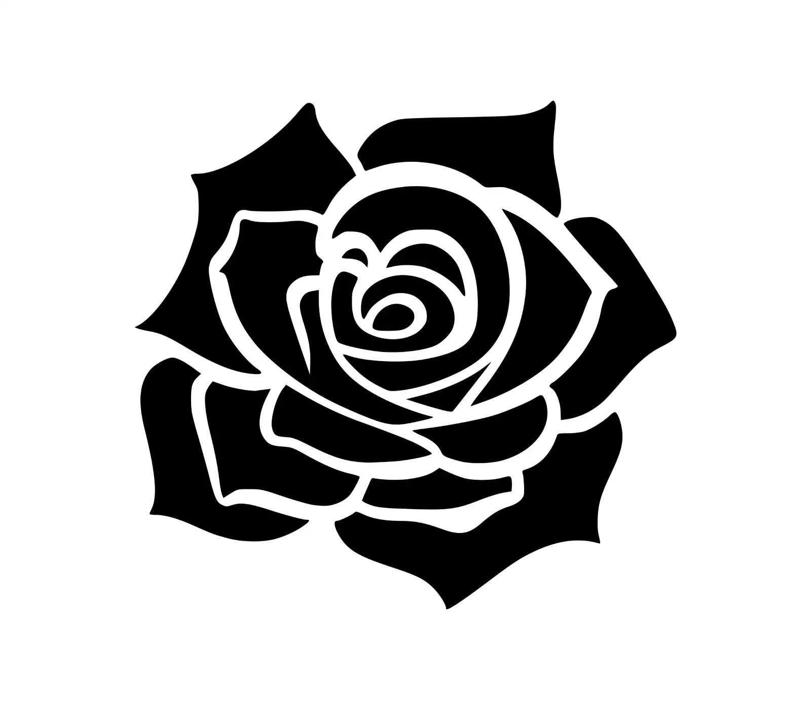 Elegant Rose SVG Free | Simple Silhouette for Cricut