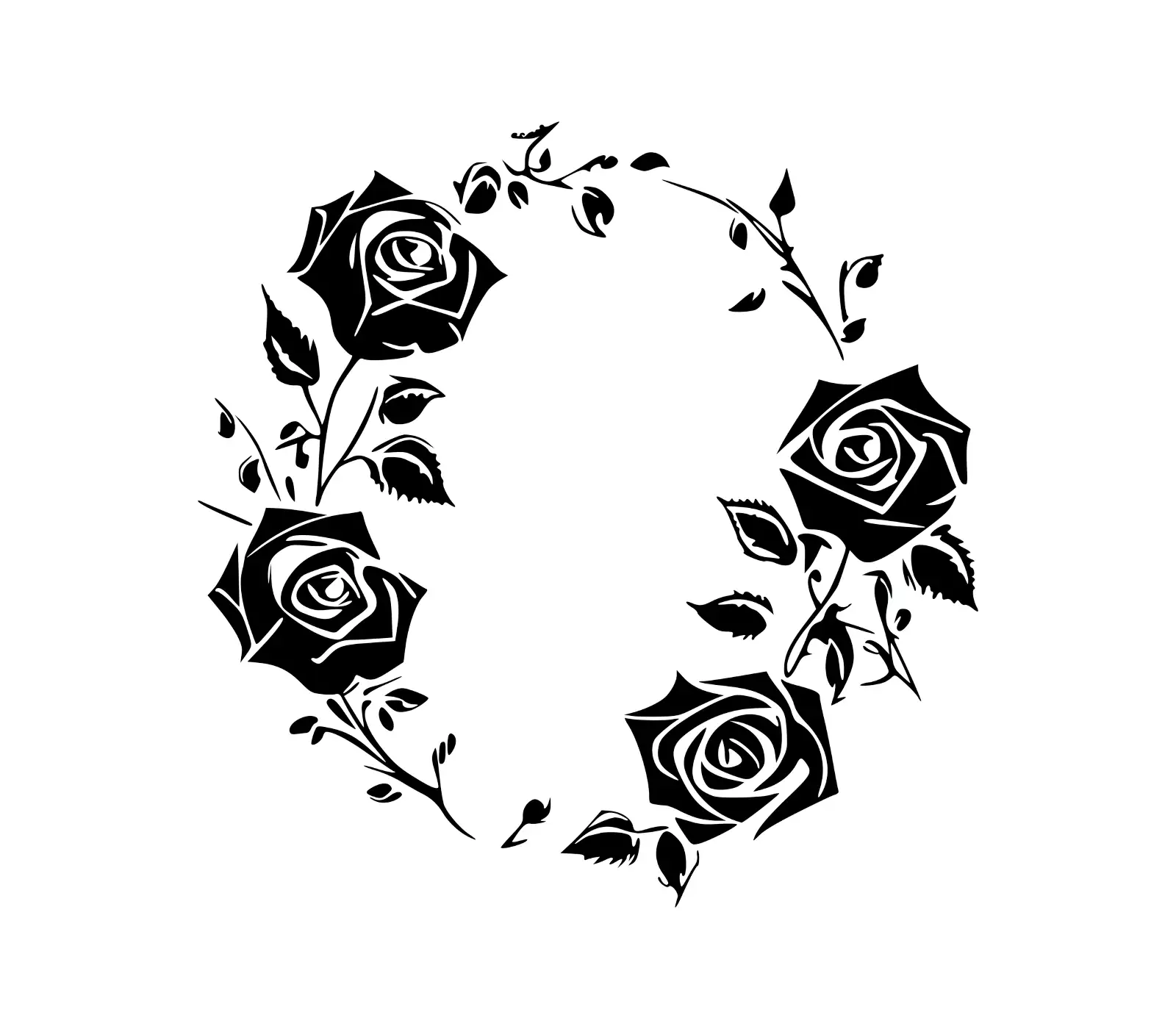 Elegant Rose Wreath SVG for Cricut | Free Download