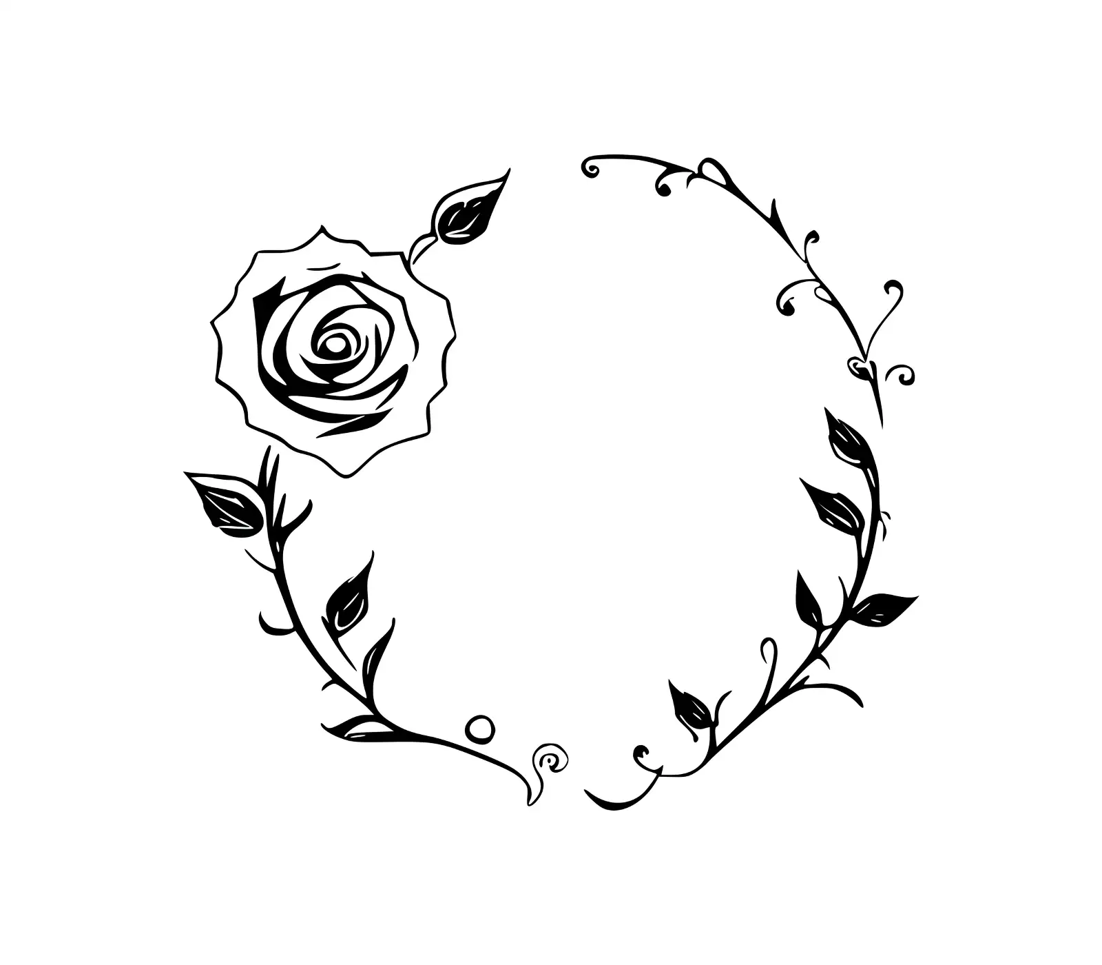 Elegant Rose Wreath SVG | Free Cricut & Silhouette Design