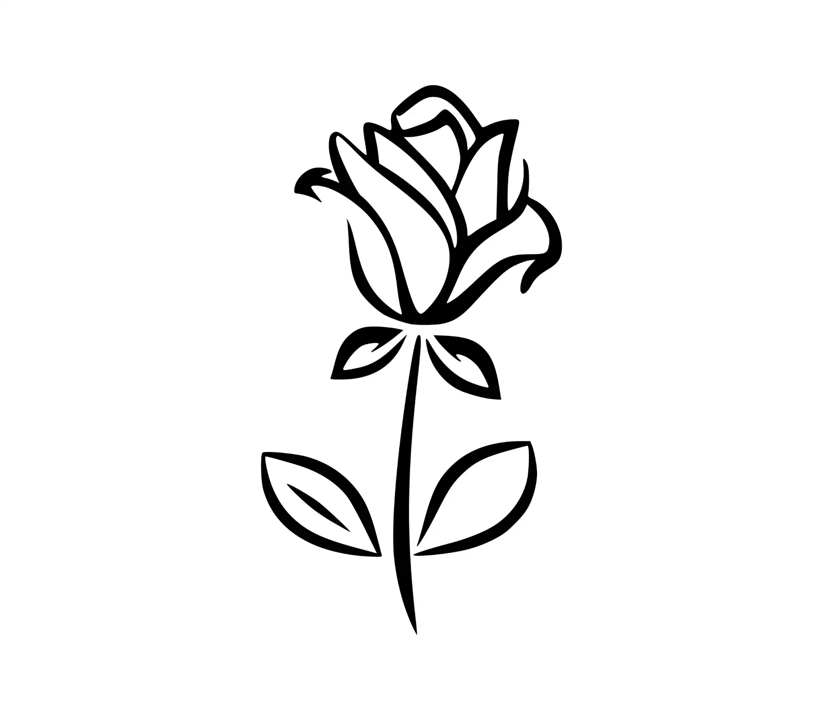 Elegant Rose SVG | Free Silhouette for Cricut Projects