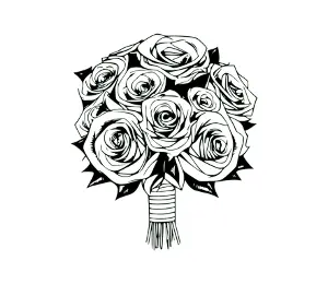 Download Rose SVG Free: Elegant Bouquet Silhouette for Cricut & Silhouette Crafts | Simple Rose Design