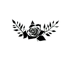 Download Elegant Rose Leaf Silhouette SVG | Free Simple Rose Design for Cricut & Silhouette Crafts