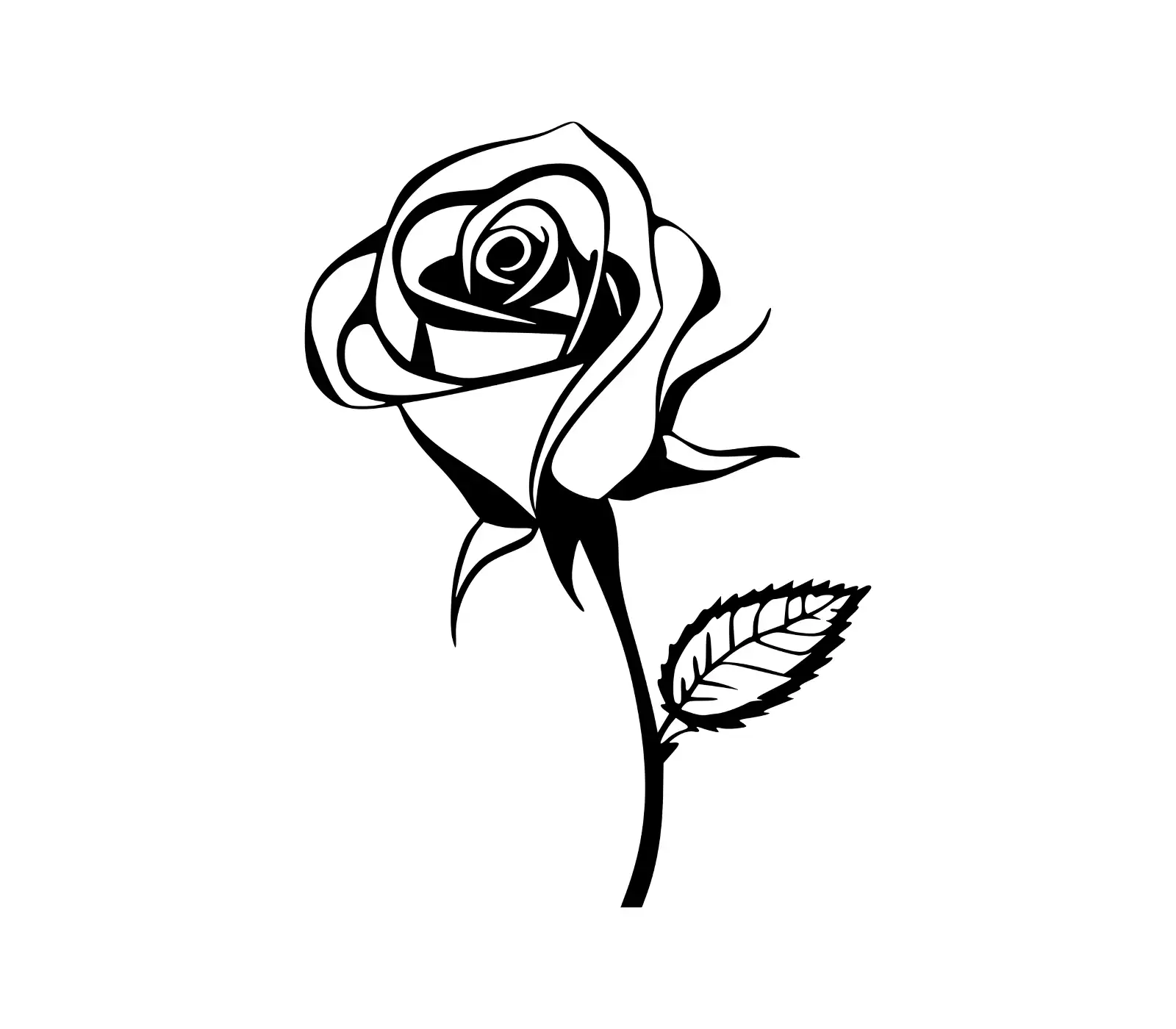 Rose SVG Free: Elegant Silhouette for Cricut & Silhouette