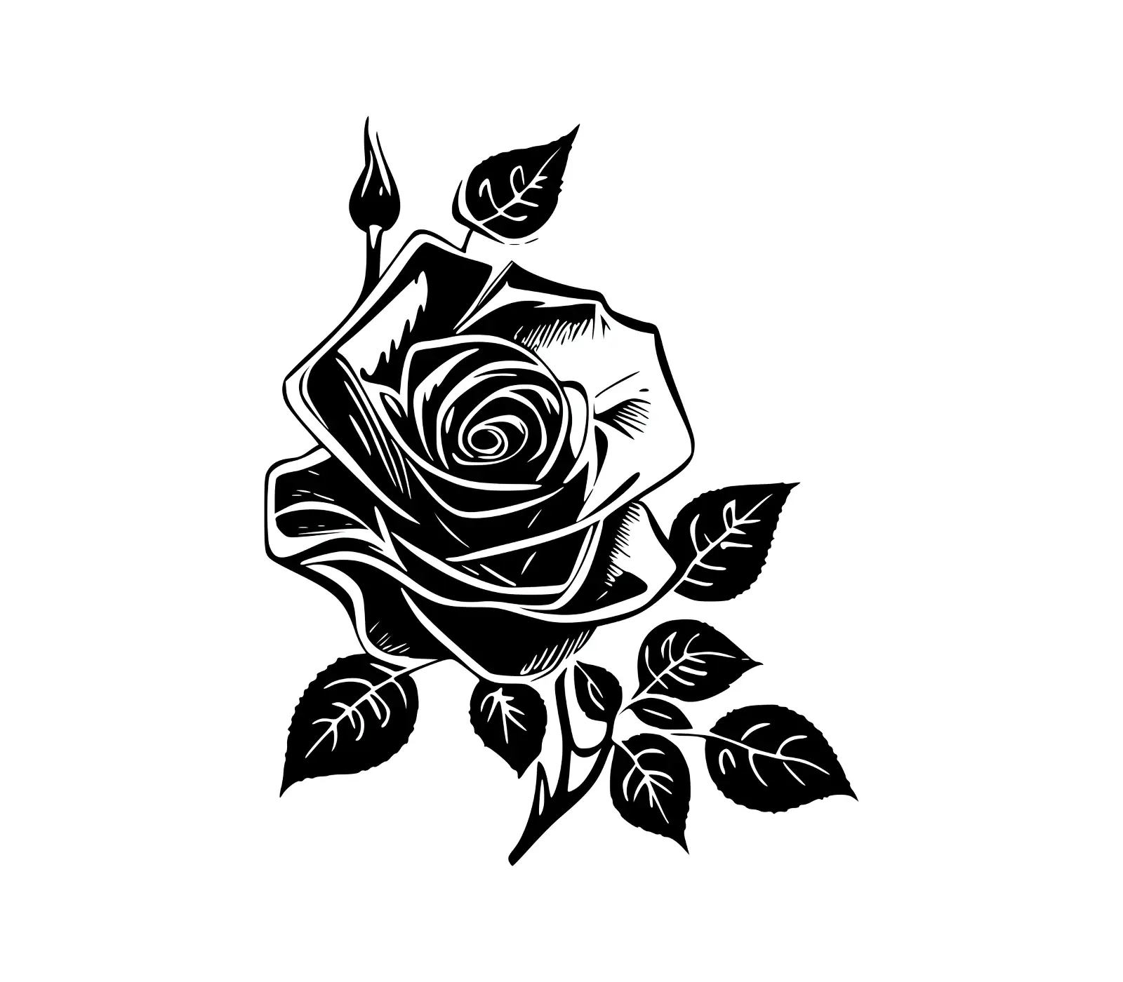 Elegant Rose SVG for Cricut | Free Silhouette Design