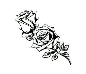 Download Elegant Rose Silhouette SVG: Free Design for Cricut and Silhouette Crafts | Simple, Versatile Floral Vector Art