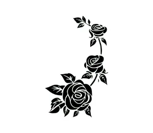 Download Elegant Rose Silhouette SVG Trio | Free Simple Design for Cricut and Silhouette Crafts