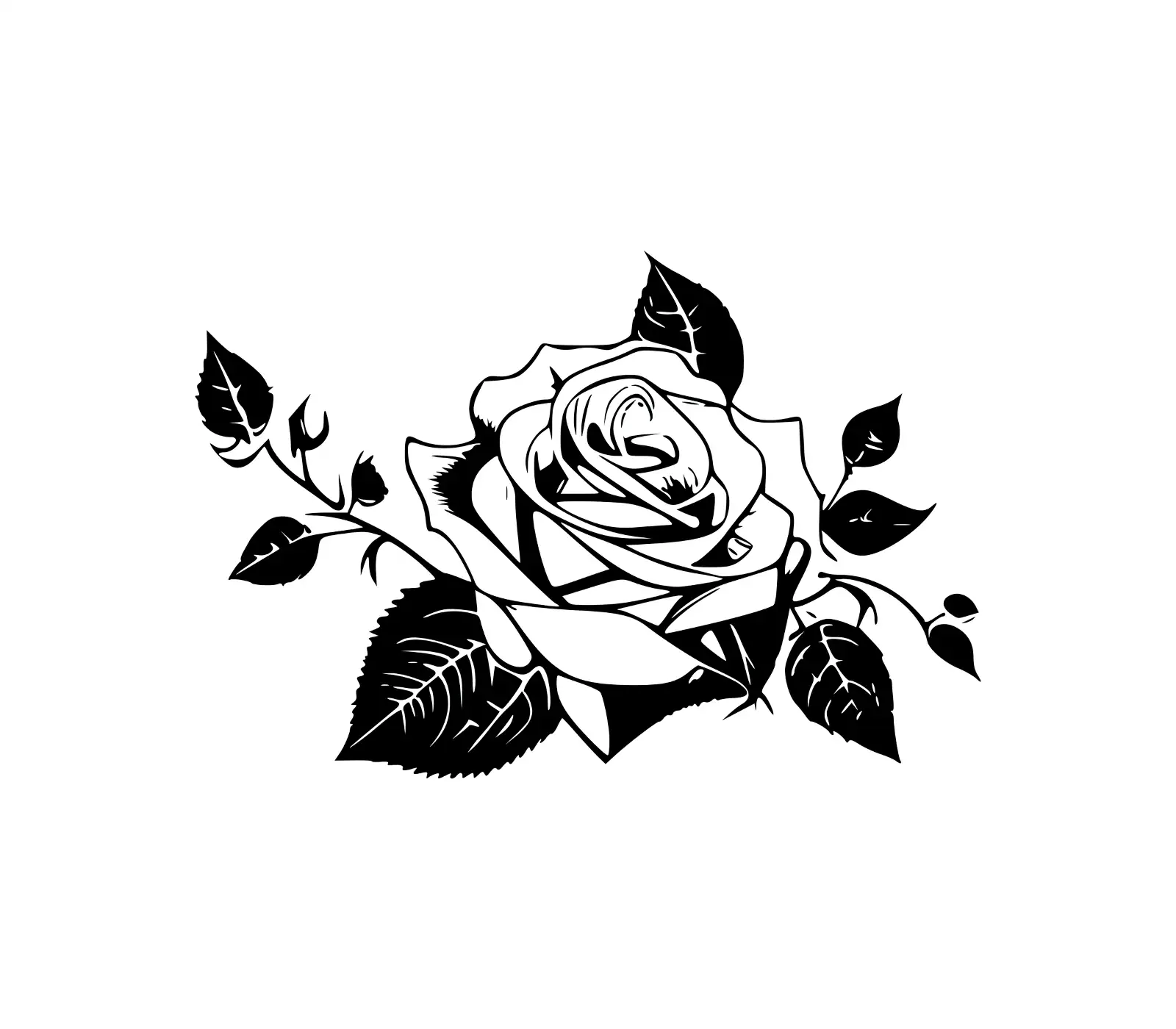 Rose SVG Free | Silhouette Rose for Cricut Projects