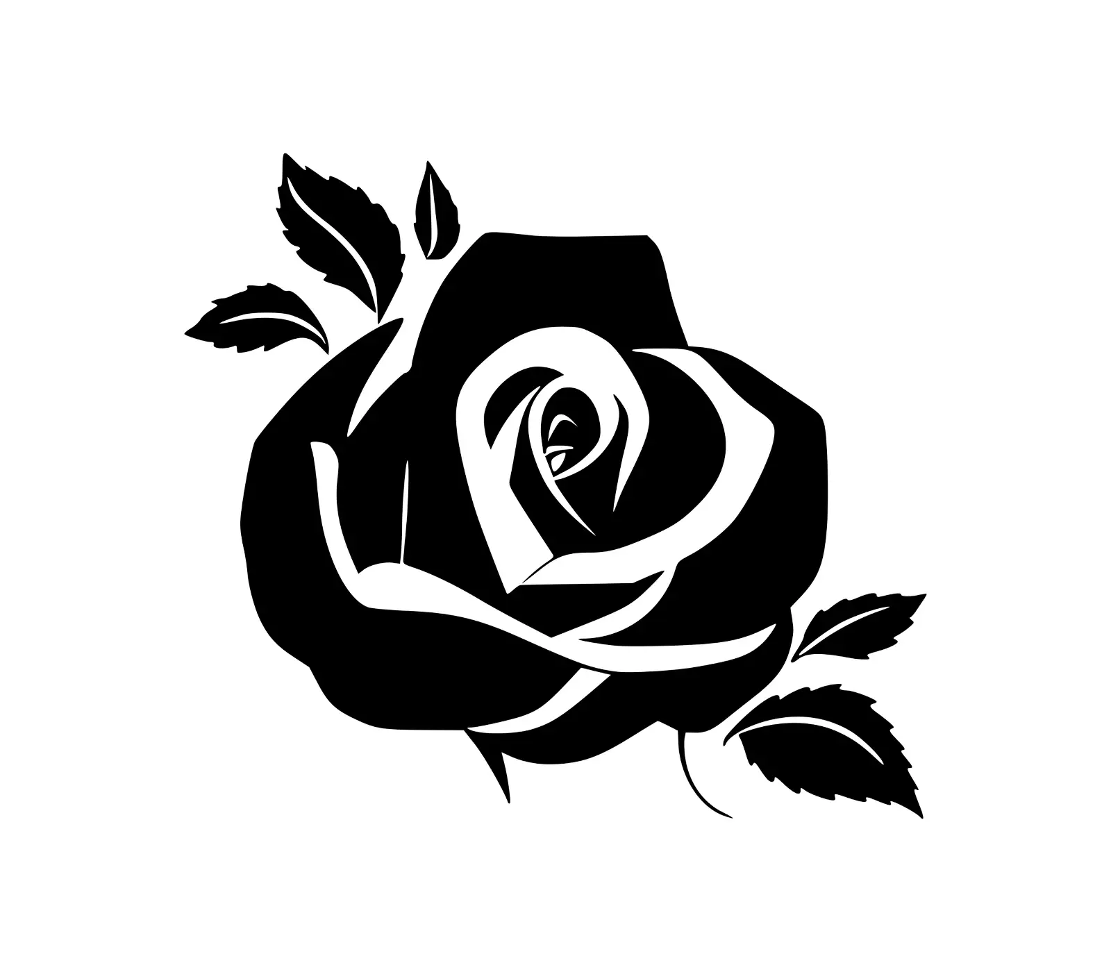 Rose SVG Free | Simple Silhouette Design for Cricut