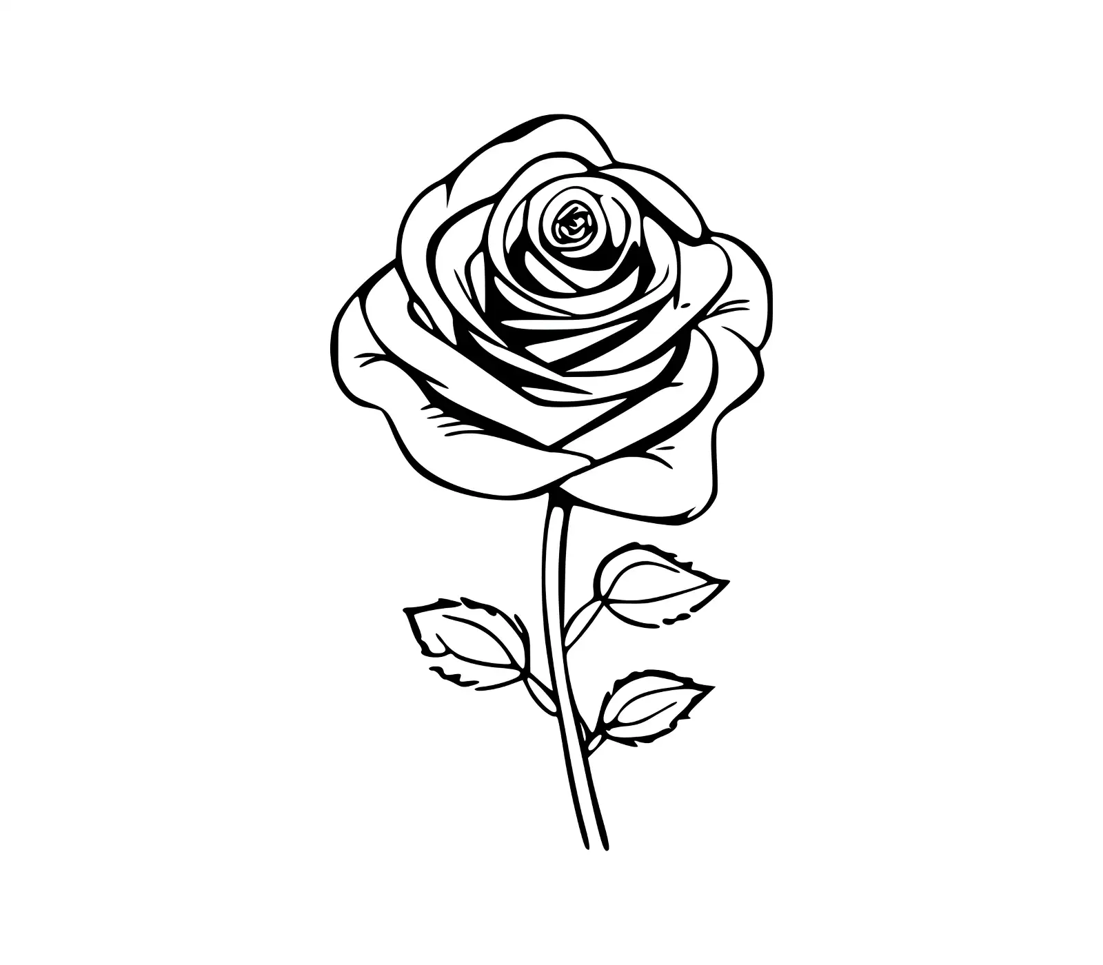 Elegant Rose SVG | Free Silhouette for Cricut Projects