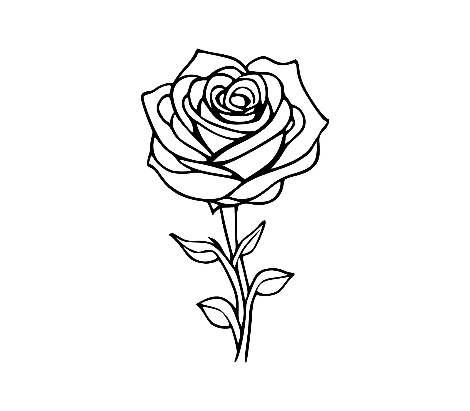 Elegant Rose SVG: Free Silhouette for Cricut Projects