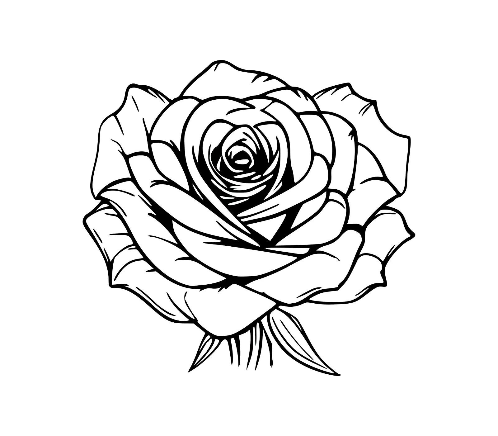 Elegant Rose SVG | Free Silhouette for Cricut Projects