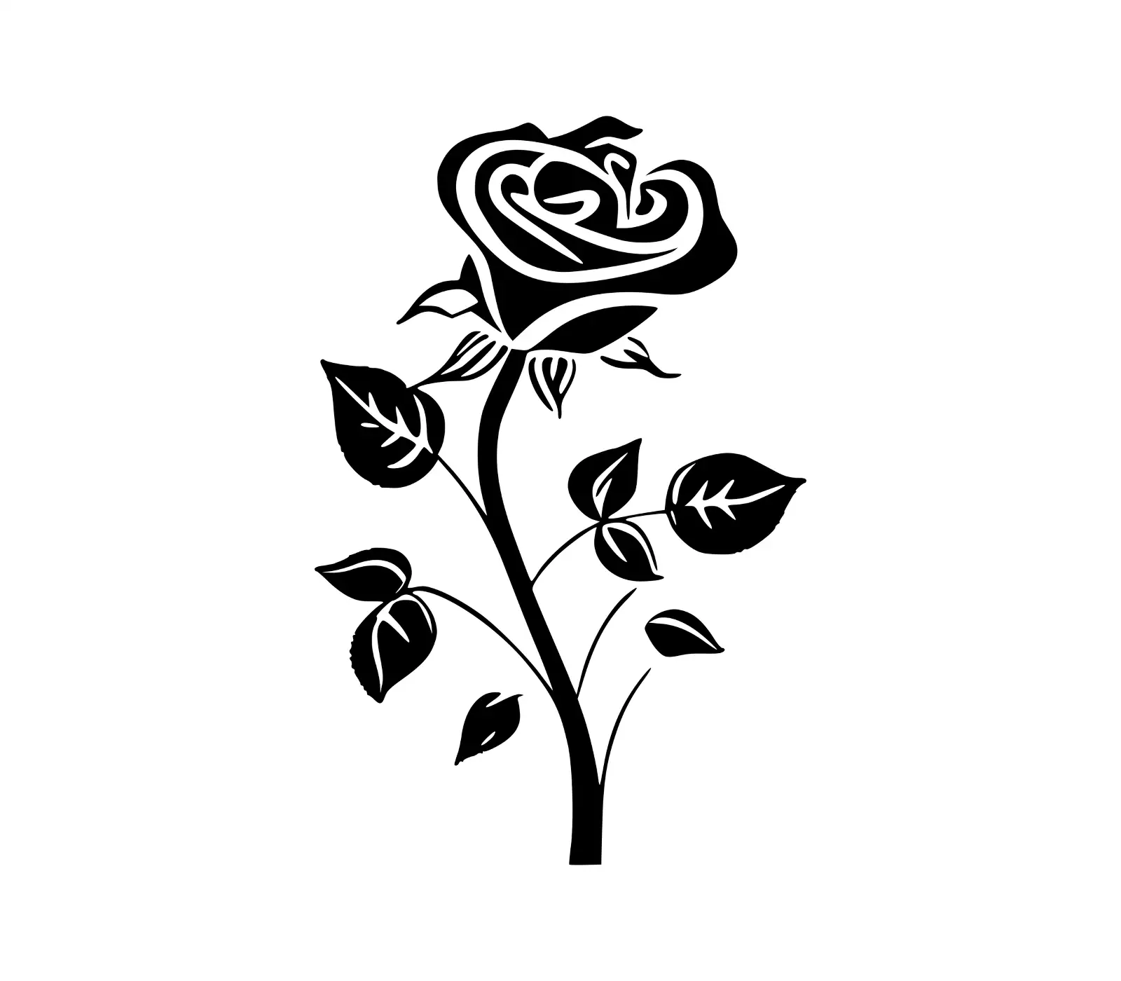 Elegant Rose SVG | Free Silhouette for Cricut Projects