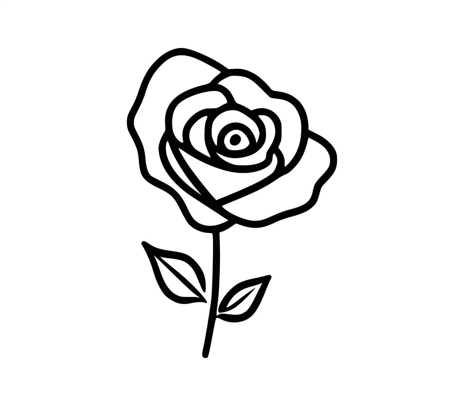 Elegant Rose SVG | Free Silhouette for Cricut Projects