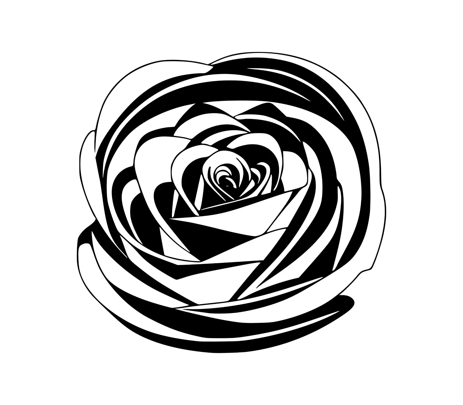 Elegant Spiral Rose SVG | Free Silhouette for Cricut