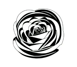 Download Elegant Spiral Rose SVG: Free Silhouette Design for Cricut & DIY Projects | Simple & Versatile