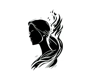 Download Elegant Woman Profile Vector Silhouette | Feminine SVG Art for Graphic Design Projects